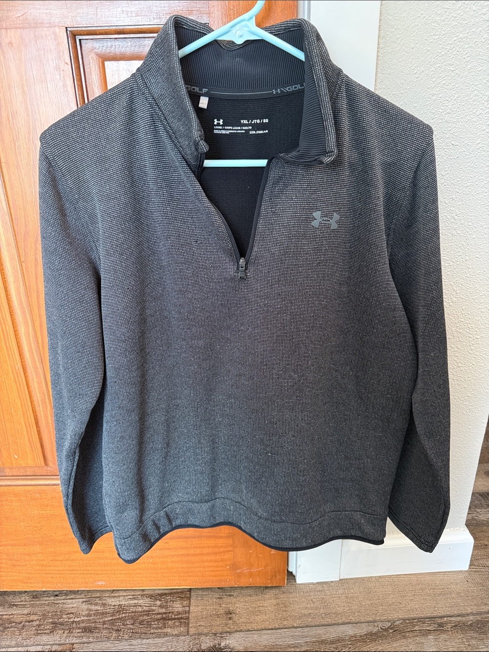 Under Armour Boys Gray Quarter-Zip Pullover Hoodie